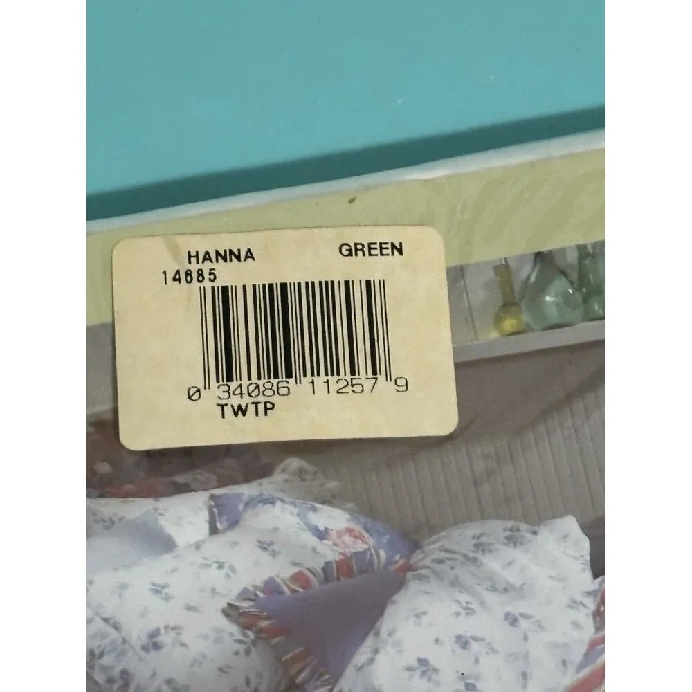 Wamsutta Supercale Plus Twin Flat Sheet‎ Hanna Green Floral 200 TC Cotton Blend